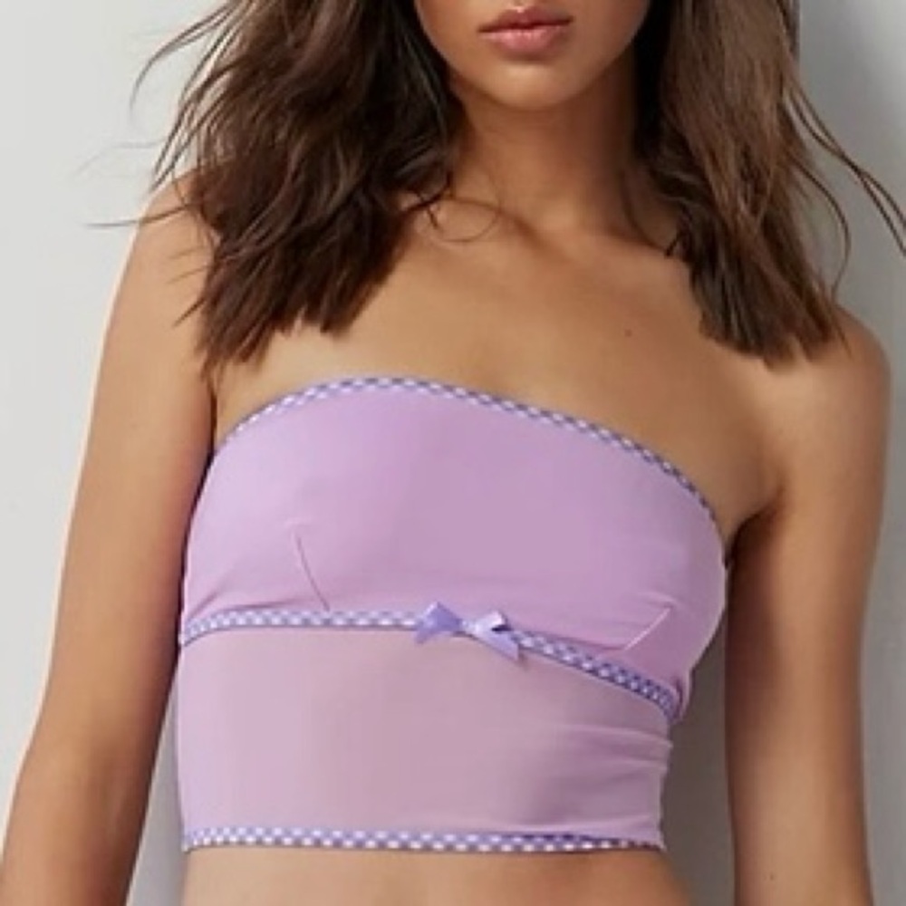 URBAN OUTFITTERS UO Out From Under Just Like Candy Tube Top Lavender L NEW NWOT